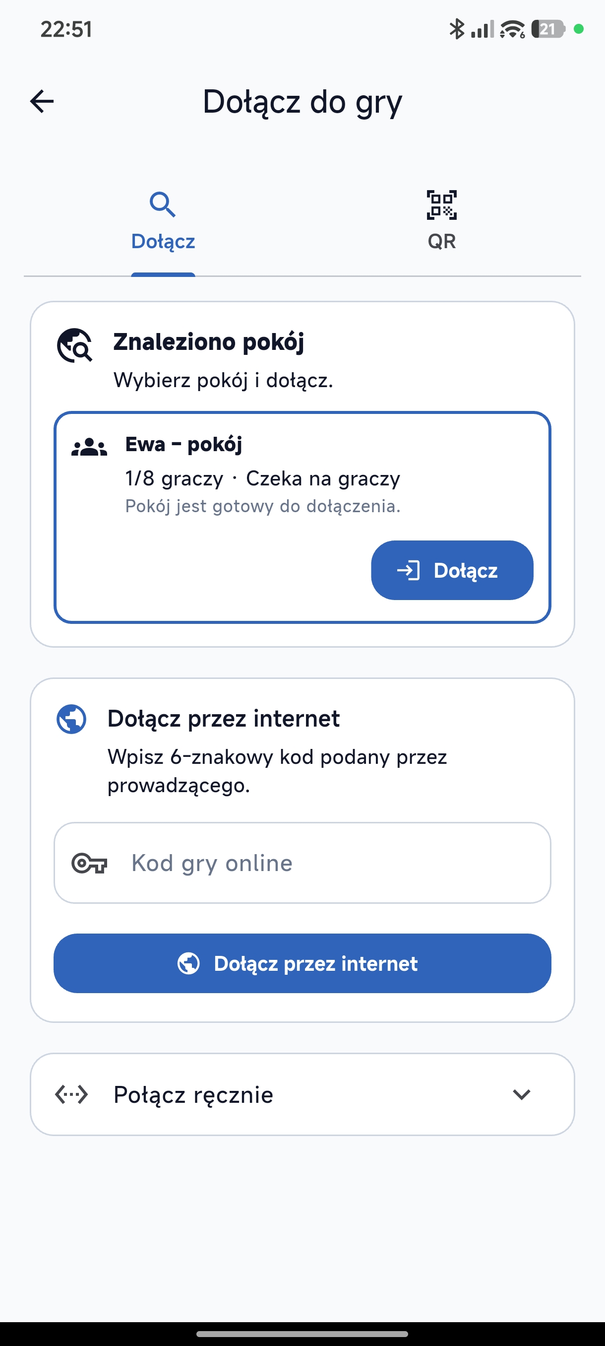 Poczekalnia gracza