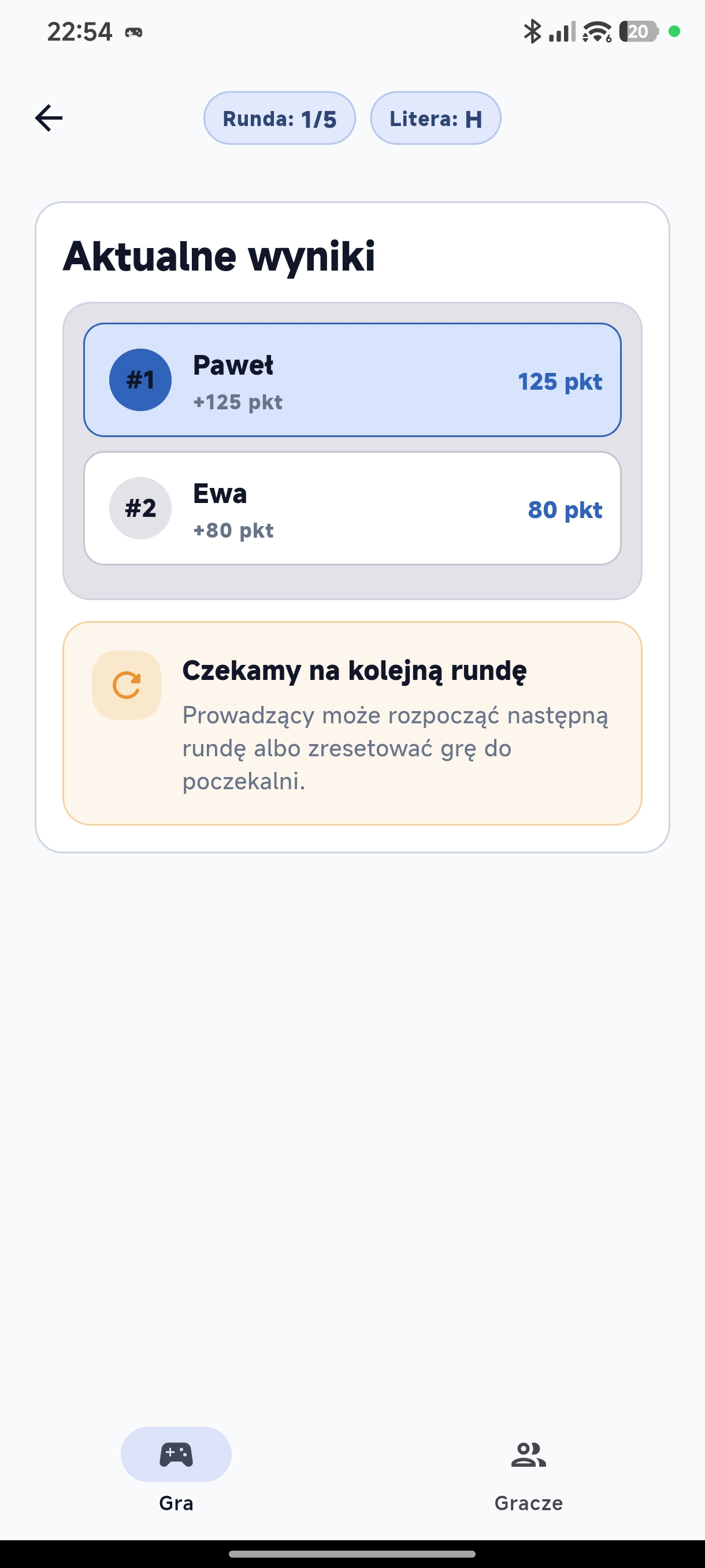 Ekran aktywnej rundy Państwa Miasta